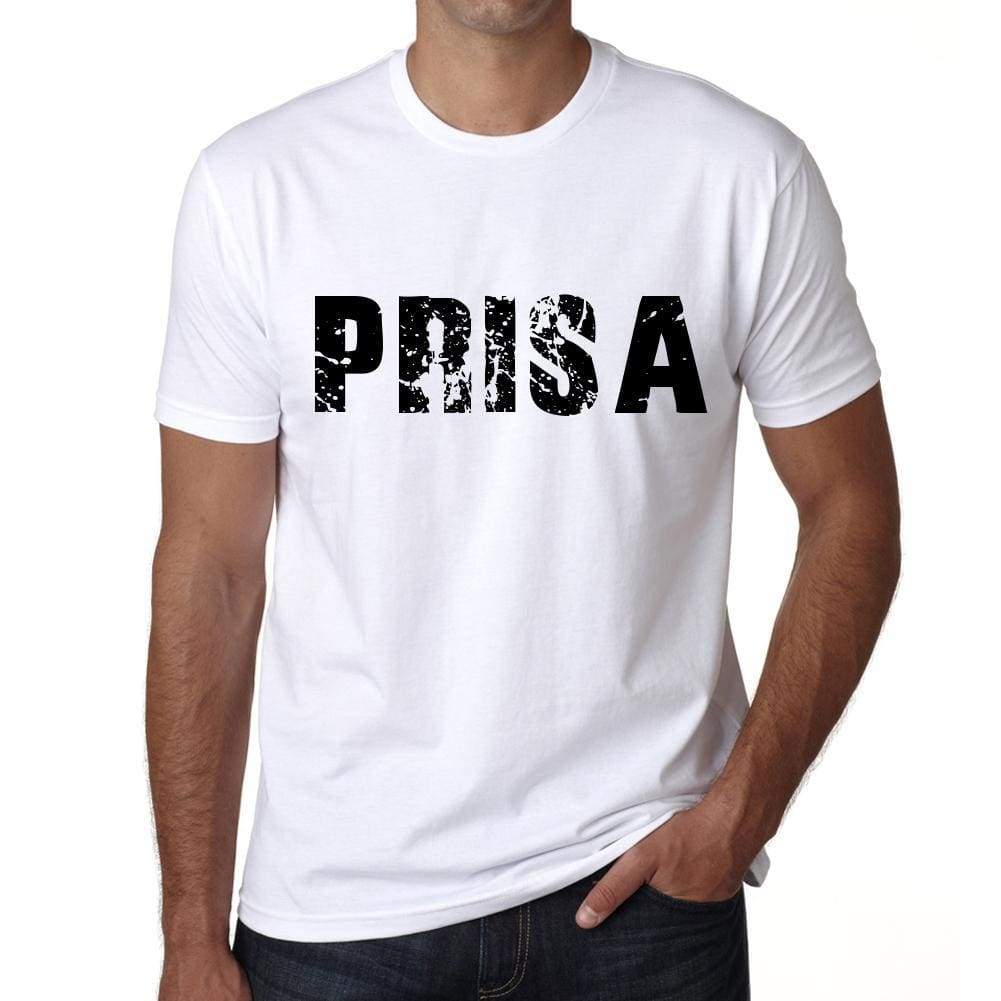 Mens Tee Shirt Vintage T Shirt Prisa X-Small White - White / Xs - Casual