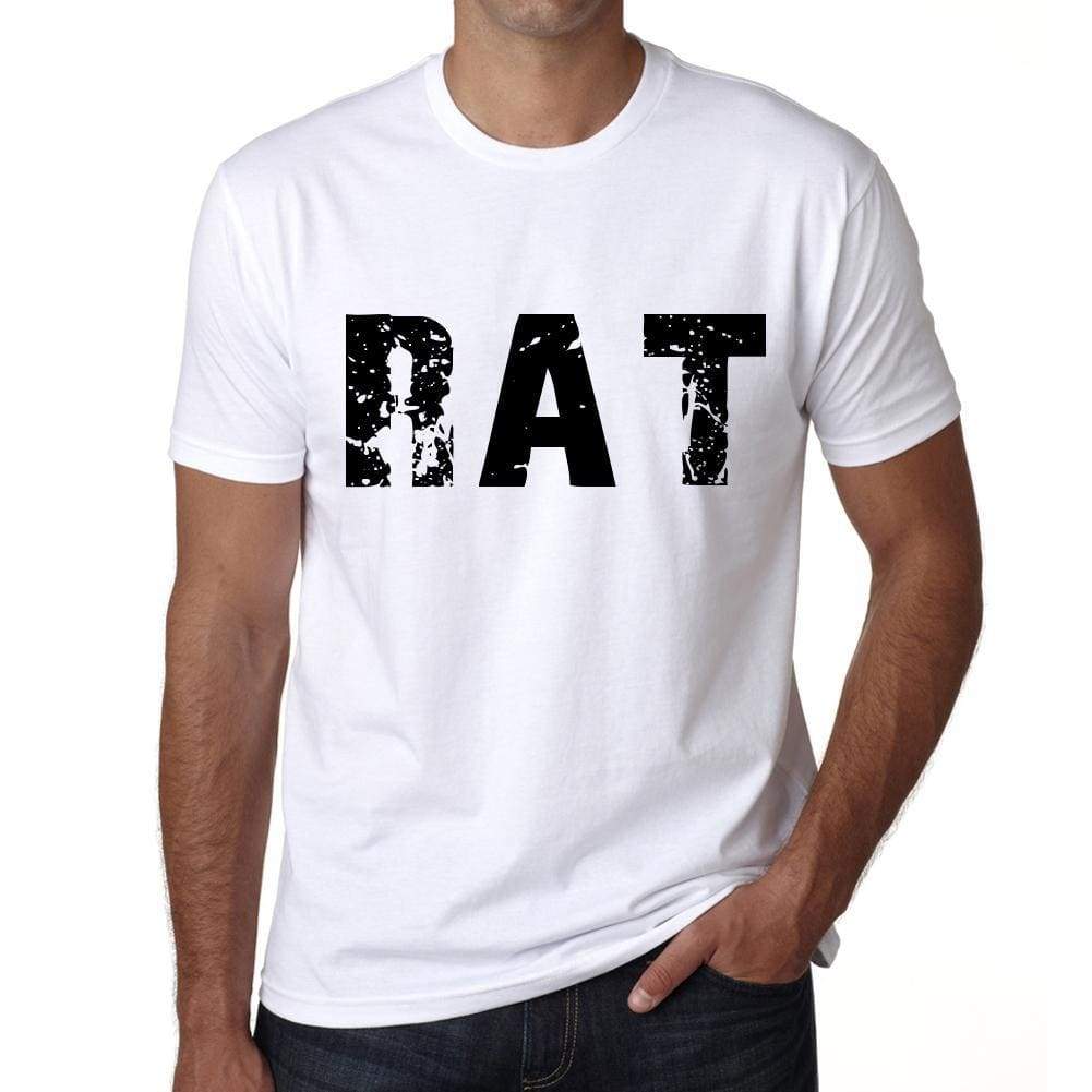 Mens Tee Shirt Vintage T Shirt Rat X-Small White 00559 - White / Xs - Casual