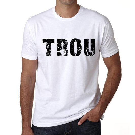 Mens Tee Shirt Vintage T Shirt Trou X-Small White 00560 - White / Xs - Casual