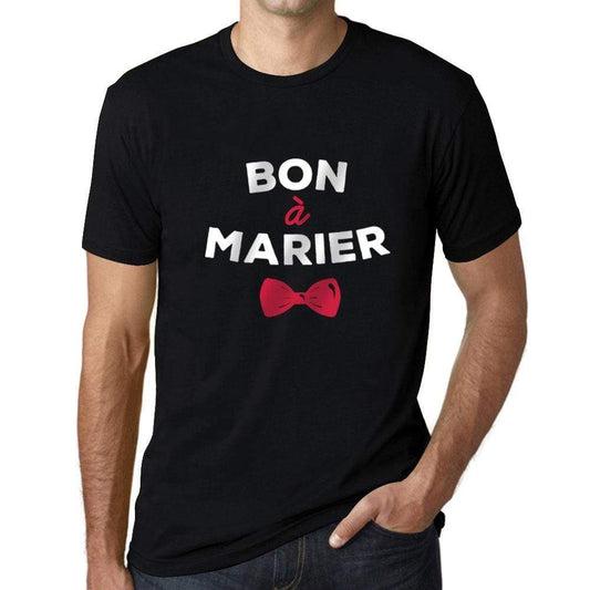 Mens Vintage Tee Shirt Graphic T Shirt Bon À Marier Deep Black - Deep Black / Xs / Cotton - T-Shirt