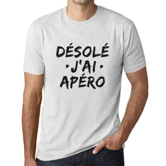 Mens Vintage Tee Shirt Graphic T Shirt Desole Jai Apero Vintage White - Vintage White / Xs / Cotton - T-Shirt