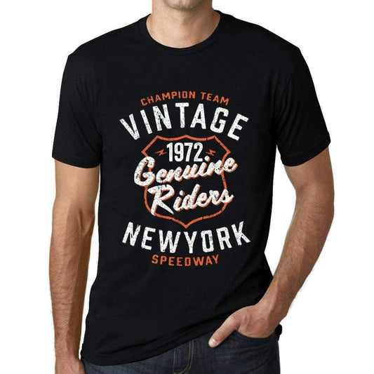 Mens Vintage Tee Shirt Graphic T Shirt Genuine Riders 1972 Deep Black - Deep Black / Xs / Cotton - T-Shirt