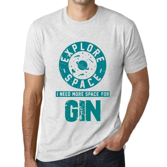 Mens Vintage Tee Shirt Graphic T Shirt I Need More Space For Gin Vintage White - Vintage White / Xs / Cotton - T-Shirt