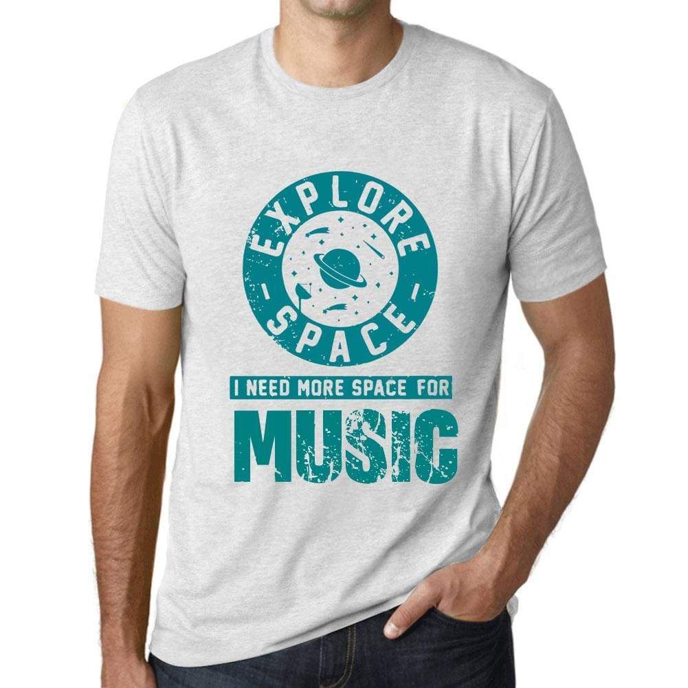 Mens Vintage Tee Shirt Graphic T Shirt I Need More Space For Music Vintage White - Vintage White / Xs / Cotton - T-Shirt