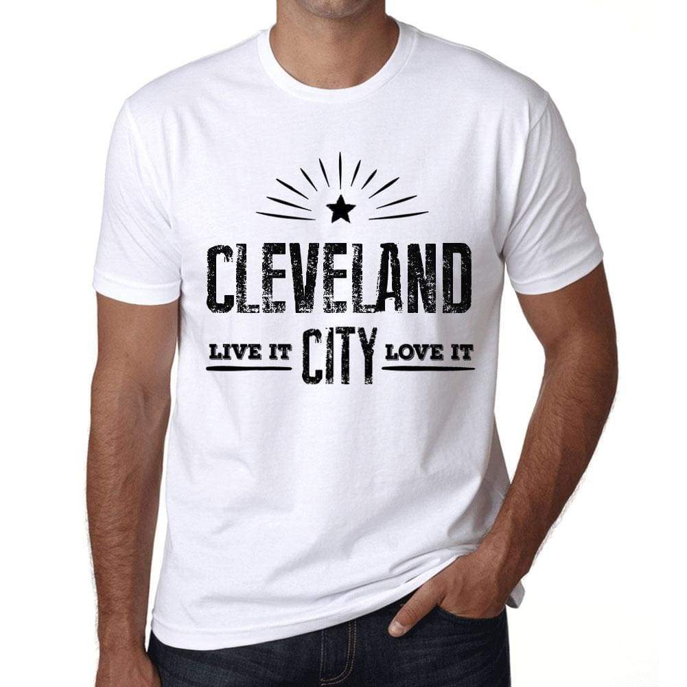 Mens Vintage Tee Shirt Graphic T Shirt Live It Love It Cleveland White - White / Xs / Cotton - T-Shirt