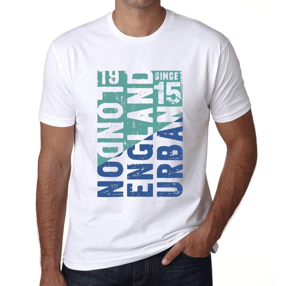 Mens Vintage Tee Shirt Graphic T Shirt London Since 15 White - White / Xs / Cotton - T-Shirt