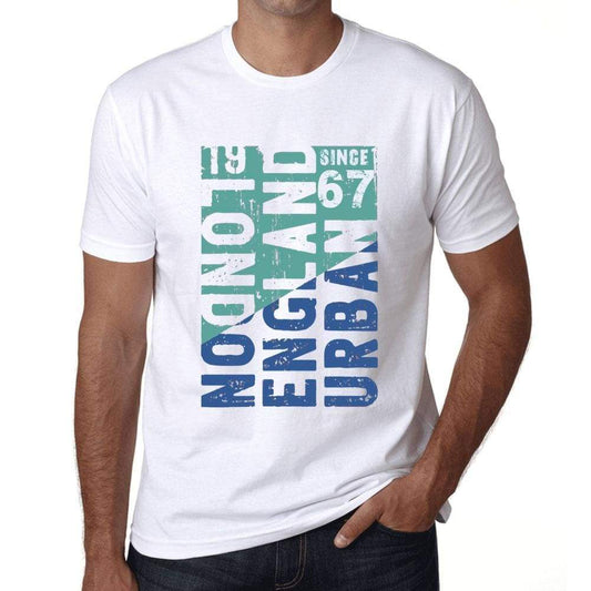 Mens Vintage Tee Shirt Graphic T Shirt London Since 67 White - White / Xs / Cotton - T-Shirt