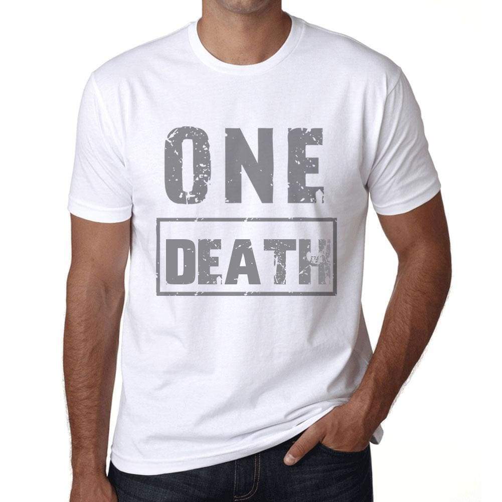 Mens Vintage Tee Shirt Graphic T Shirt One Death White - White / Xs / Cotton - T-Shirt