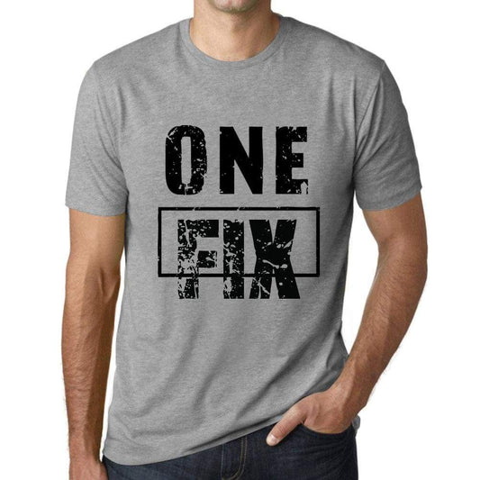 Mens Vintage Tee Shirt Graphic T Shirt One Fix Grey Marl - Grey Marl / Xs / Cotton - T-Shirt