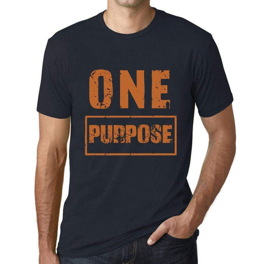 Mens Vintage Tee Shirt Graphic T Shirt One Purpose Navy - Navy / Xs / Cotton - T-Shirt