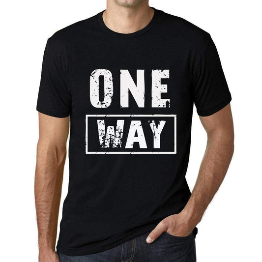 Mens Vintage Tee Shirt Graphic T Shirt One Way Deep Black - Deep Black / Xs / Cotton - T-Shirt