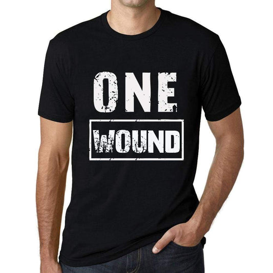 Mens Vintage Tee Shirt Graphic T Shirt One Wound Deep Black - Deep Black / Xs / Cotton - T-Shirt