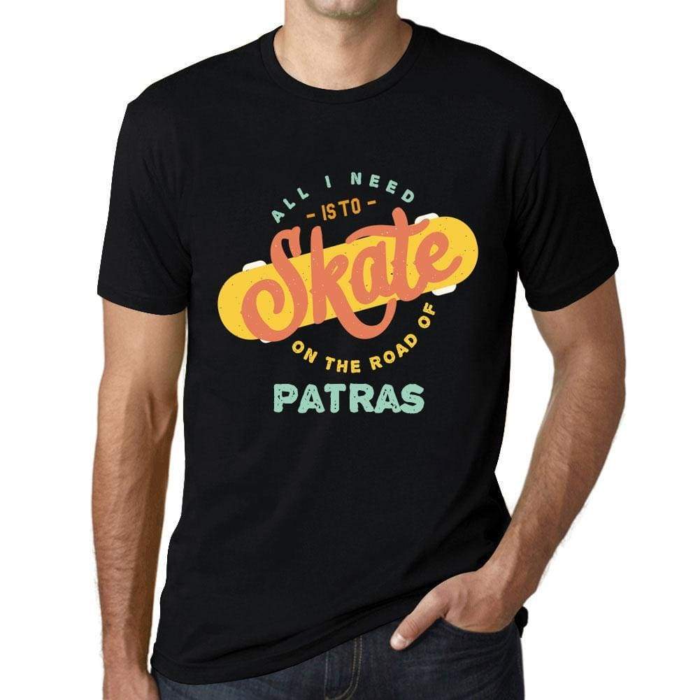 Mens Vintage Tee Shirt Graphic T Shirt Patras Black - Black / Xs / Cotton - T-Shirt