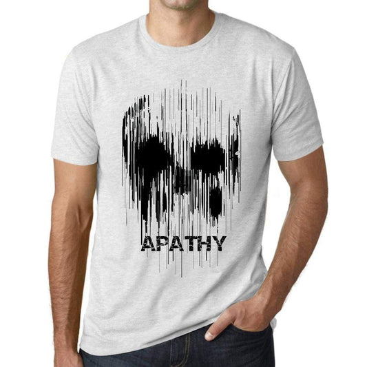 Mens Vintage Tee Shirt Graphic T Shirt Skull Apathy Vintage White - Vintage White / Xs / Cotton - T-Shirt