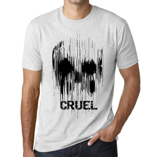 Mens Vintage Tee Shirt Graphic T Shirt Skull Cruel Vintage White - Vintage White / Xs / Cotton - T-Shirt