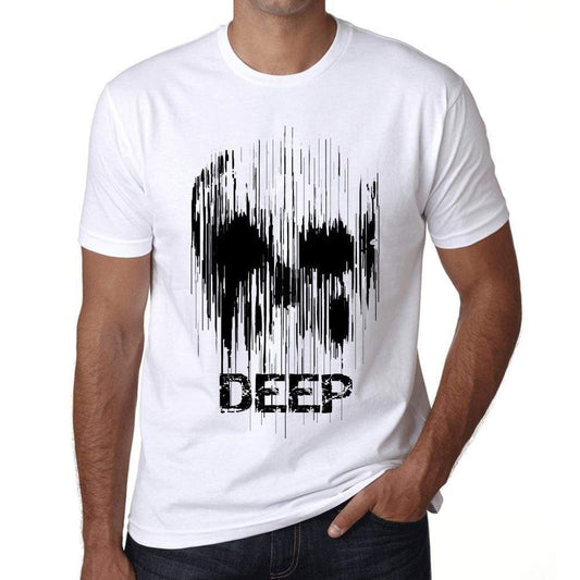 Mens Vintage Tee Shirt Graphic T Shirt Skull Deep White - White / Xs / Cotton - T-Shirt