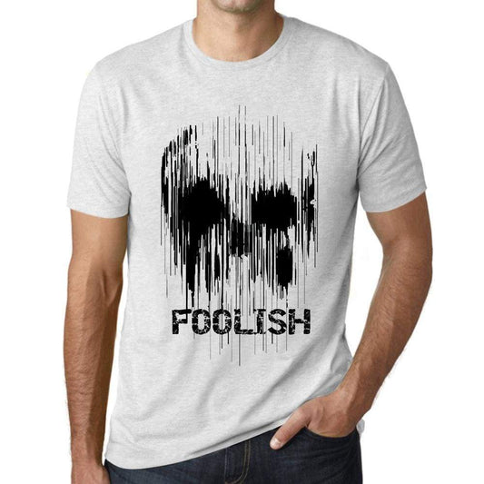 Mens Vintage Tee Shirt Graphic T Shirt Skull Foolish Vintage White - Vintage White / Xs / Cotton - T-Shirt