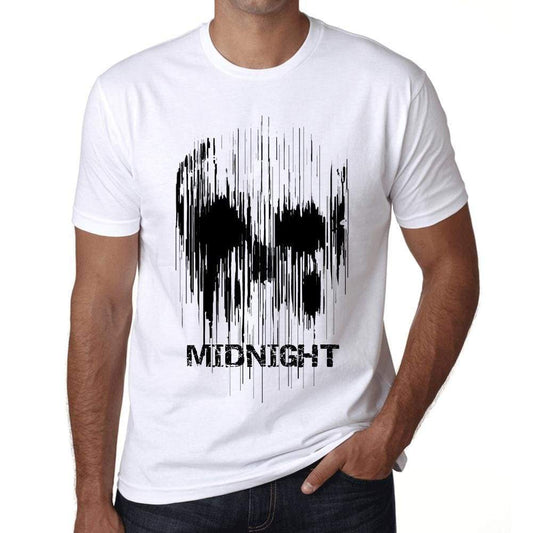 Mens Vintage Tee Shirt Graphic T Shirt Skull Midnight White - White / Xs / Cotton - T-Shirt