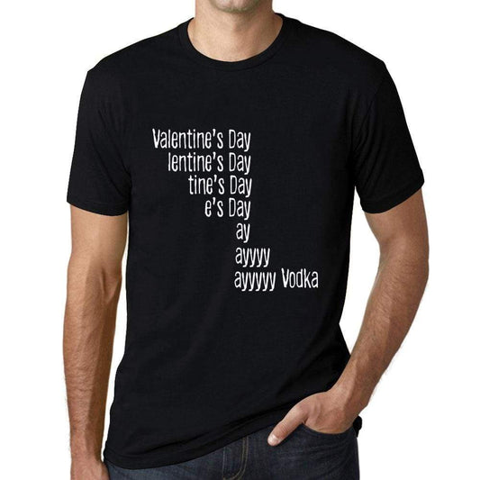 Mens Vintage Tee Shirt Graphic T Shirt Valentine Vodka - Deep Black / Xs / Cotton - T-Shirt