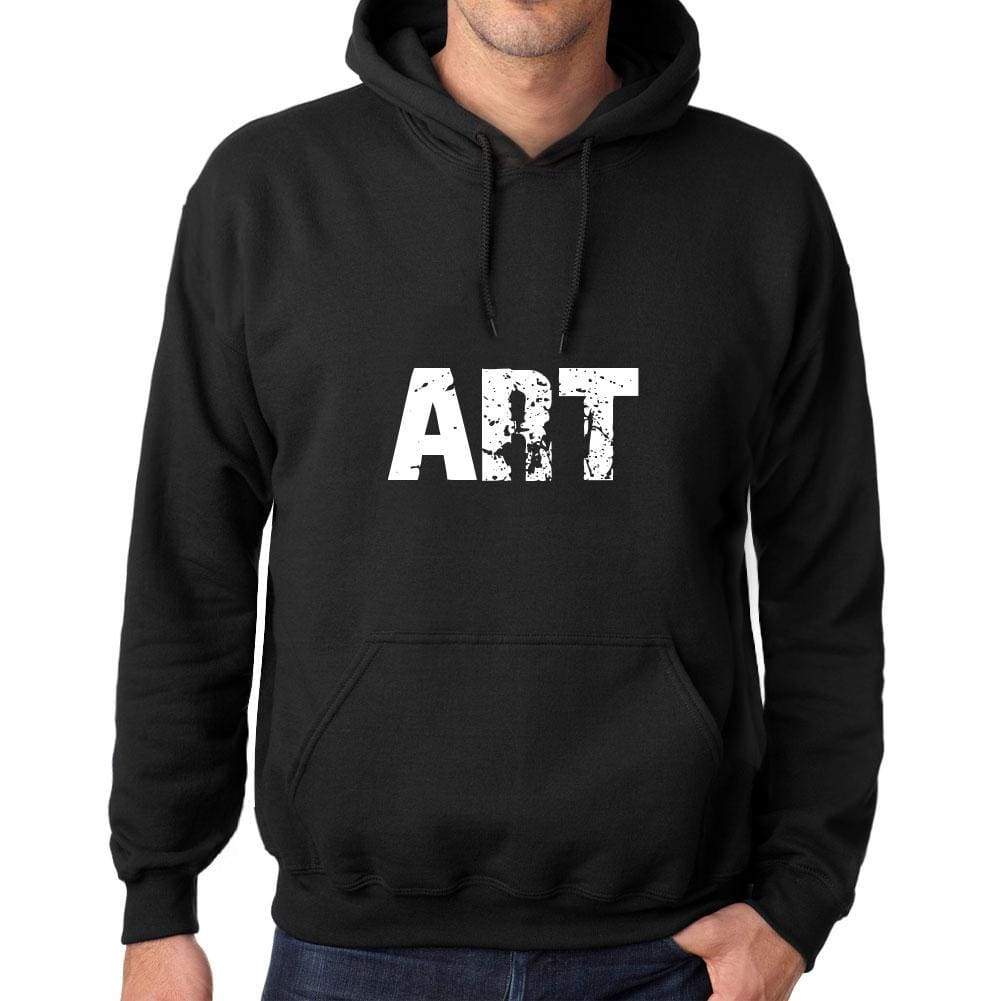 Mens Womens Unisex Printed Graphic Cotton Hoodie Soft Heavyweight Hooded Sweatshirt Pullover Popular Words Art Deep Black - Black / Xs /