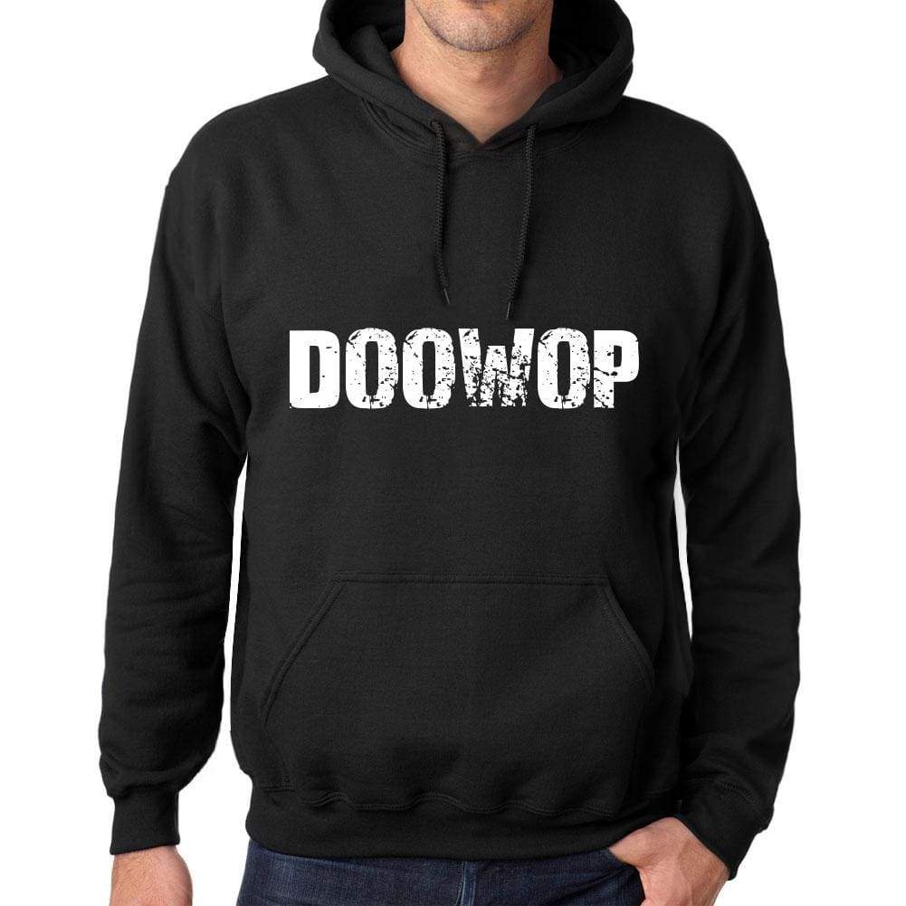 Men’s Women’s Unisex <span>Printed</span> <span>Graphic</span> Cotton <span>Hoodie</span> Soft Heavyweight Hooded Sweatshirt Pullover Popular Words DOOWOP Deep Black - ULTRABASIC