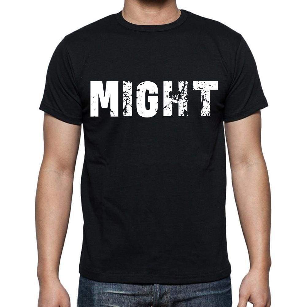 Might Mens Short Sleeve Round Neck T-Shirt Black T-Shirt En