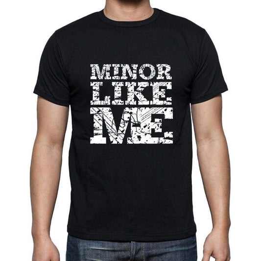 Minor Like Me Black Mens Short Sleeve Round Neck T-Shirt 00055 - Black / S - Casual