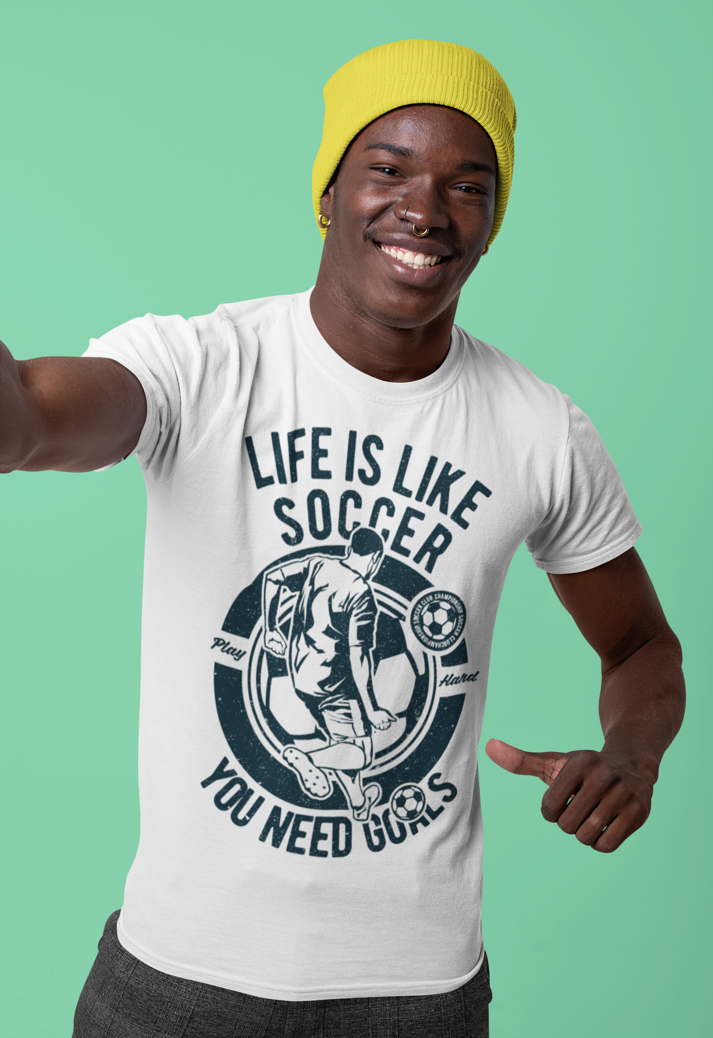 ULTRABASIC Men's T-Shirt Life is Like Soccer - Gift for Soccer Player