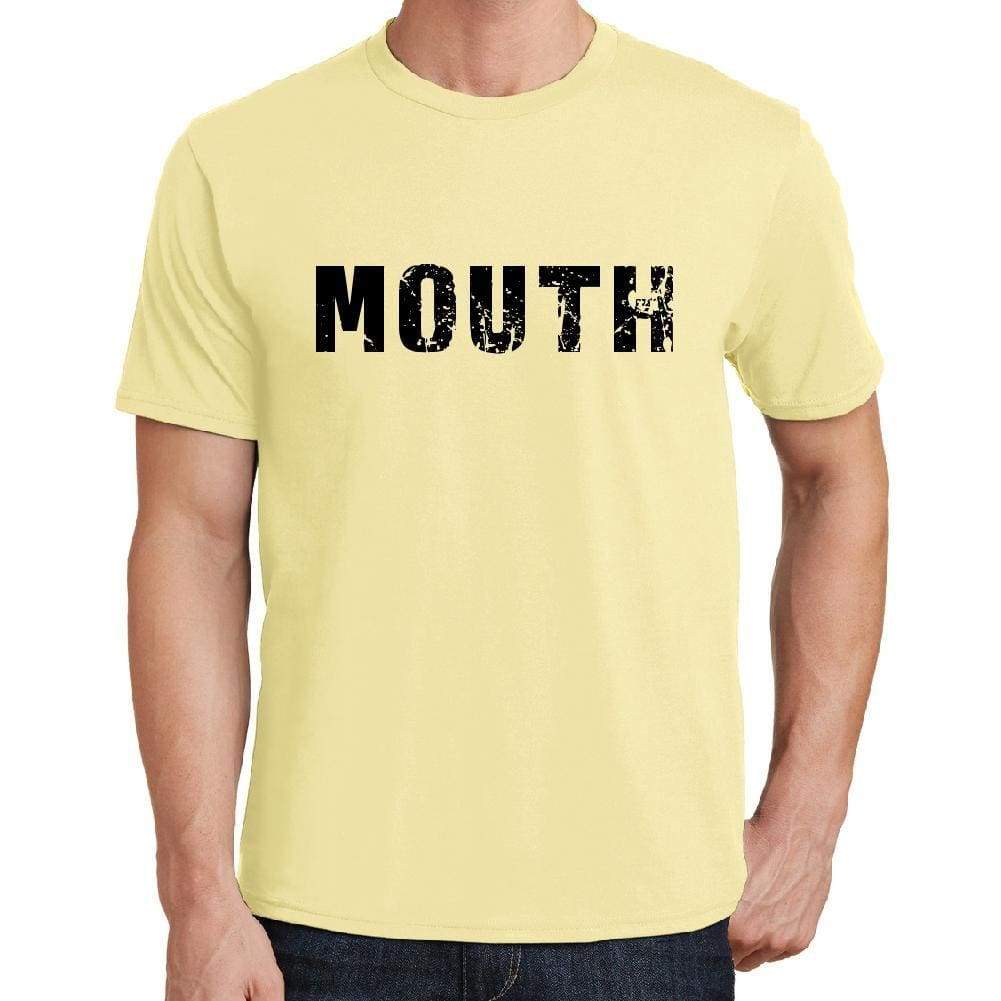 Mouth Mens Short Sleeve Round Neck T-Shirt 00043 - Yellow / S - Casual