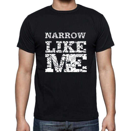 Narrow Like Me Black Mens Short Sleeve Round Neck T-Shirt 00055 - Black / S - Casual