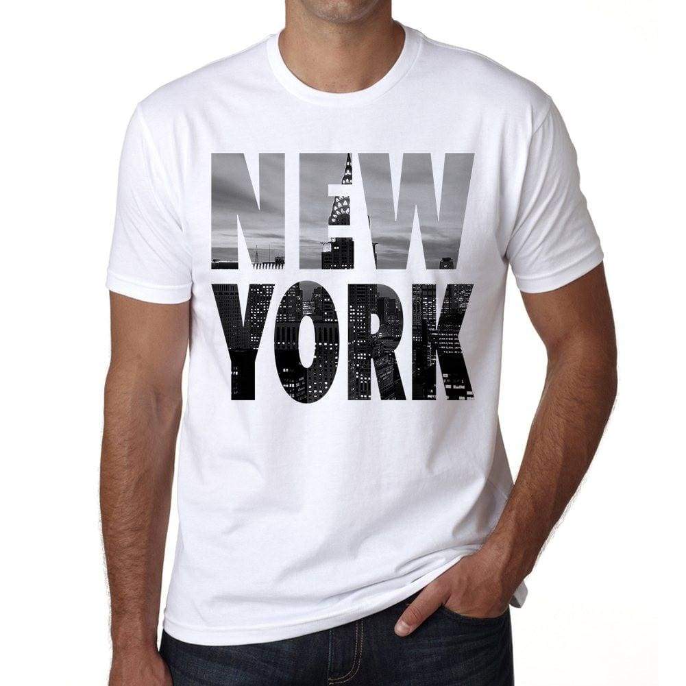 New York Mens Short Sleeve Round Neck T-Shirt