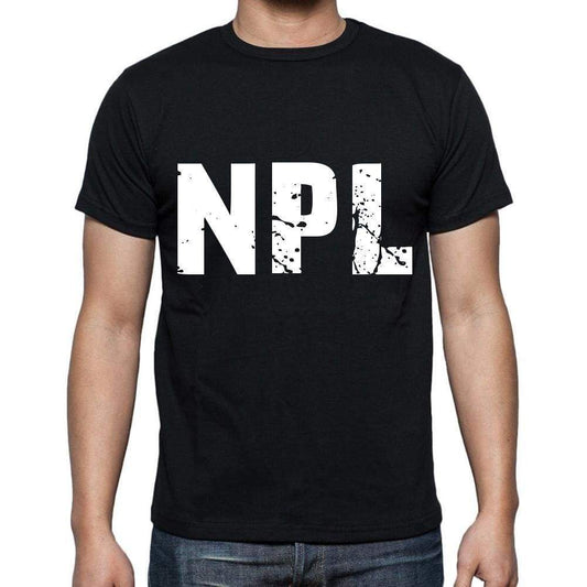 Npl Men T Shirts Short Sleeve T Shirts Men Tee Shirts For Men Cotton Black 3 Letters - Casual