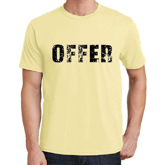 Offer Mens Short Sleeve Round Neck T-Shirt 00043 - Yellow / S - Casual