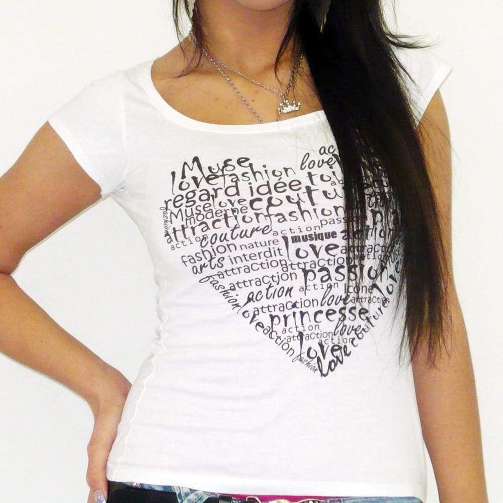 One In The City Heart Short-Sleeve Top