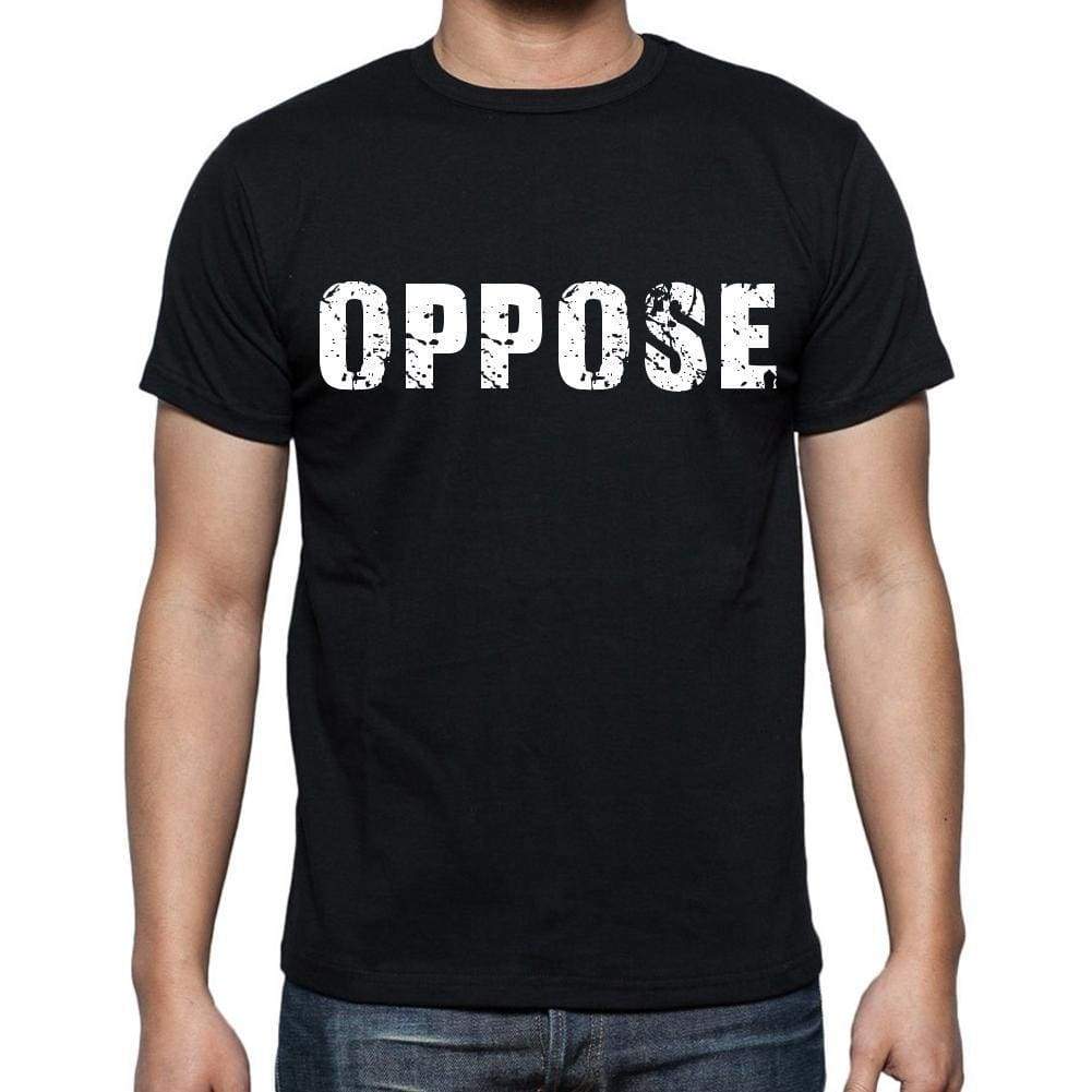 Oppose Mens Short Sleeve Round Neck T-Shirt Black T-Shirt En