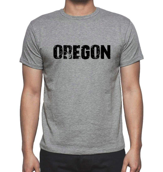 Oregon Grey Mens Short Sleeve Round Neck T-Shirt 00018 - Grey / S - Casual