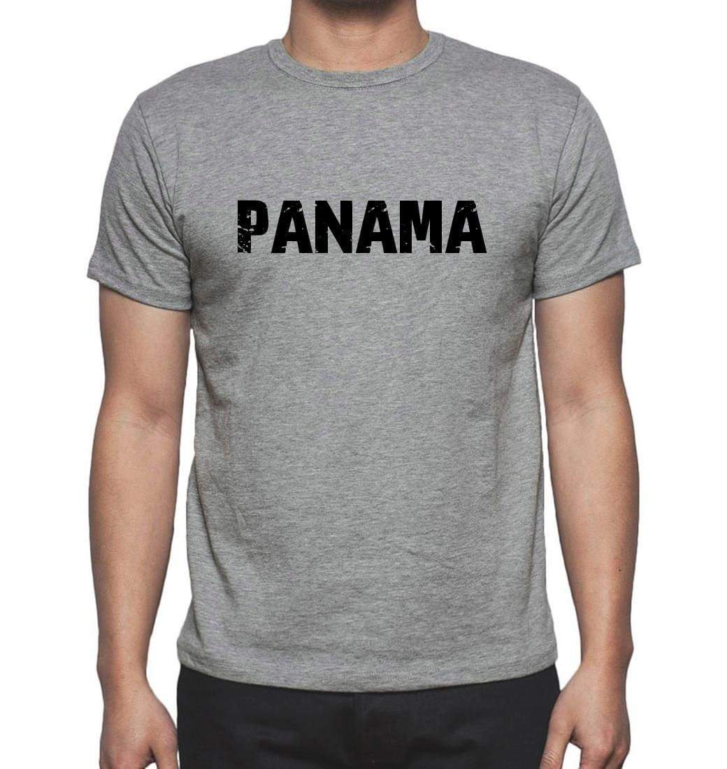 Panama Grey Mens Short Sleeve Round Neck T-Shirt 00018 - Grey / S - Casual