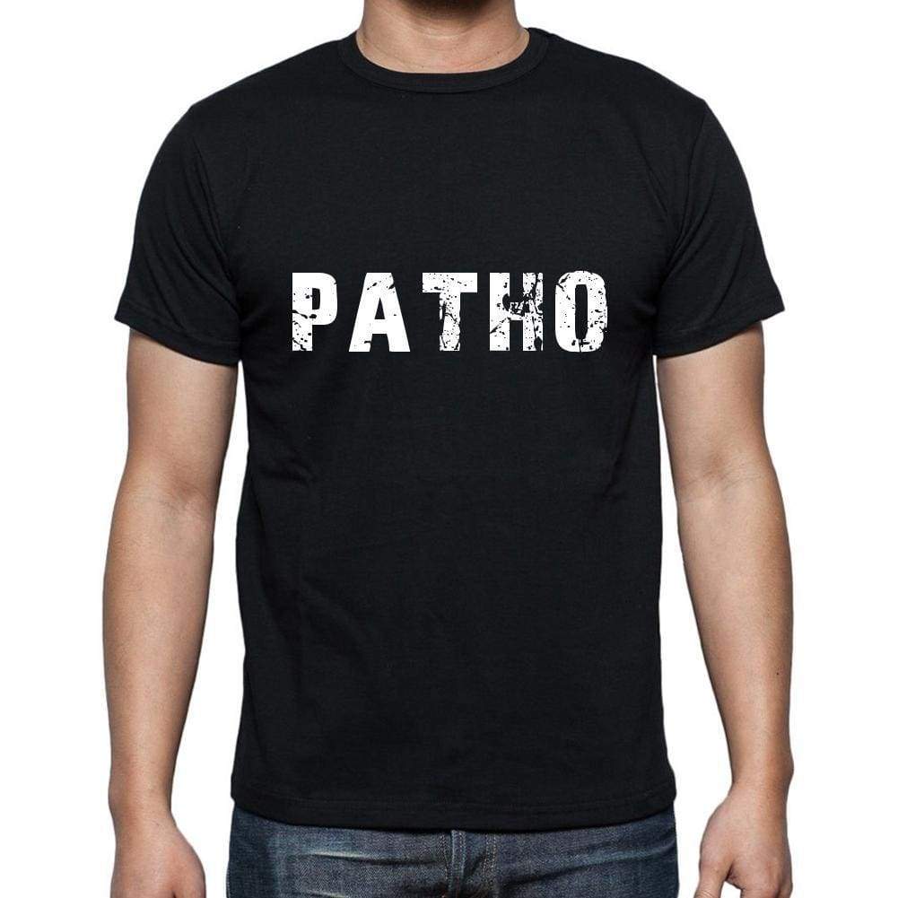 Patho Mens Short Sleeve Round Neck T-Shirt 5 Letters Black Word 00006 - Casual