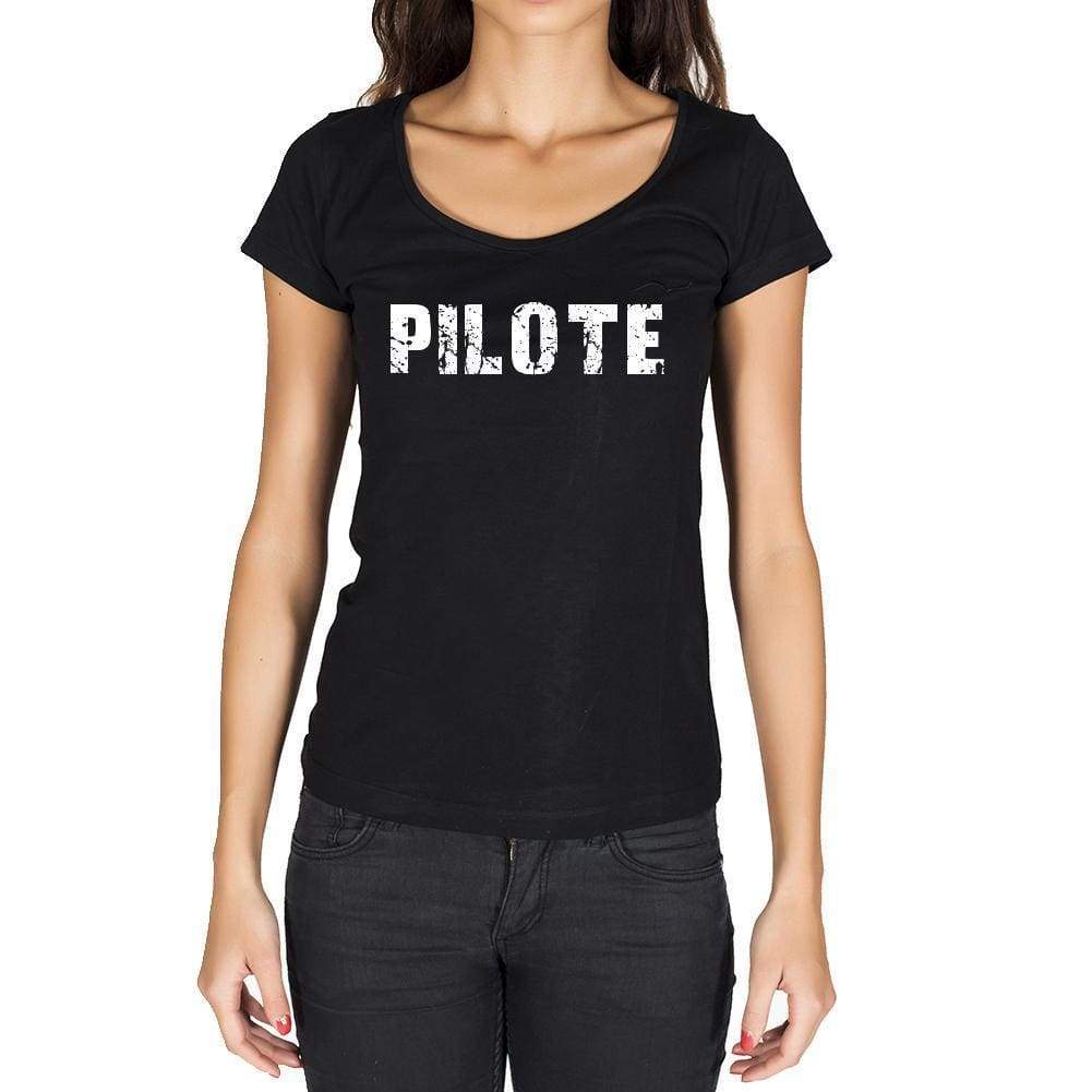 Pilote French Dictionary Womens Short Sleeve Round Neck T-Shirt 00010 - Casual