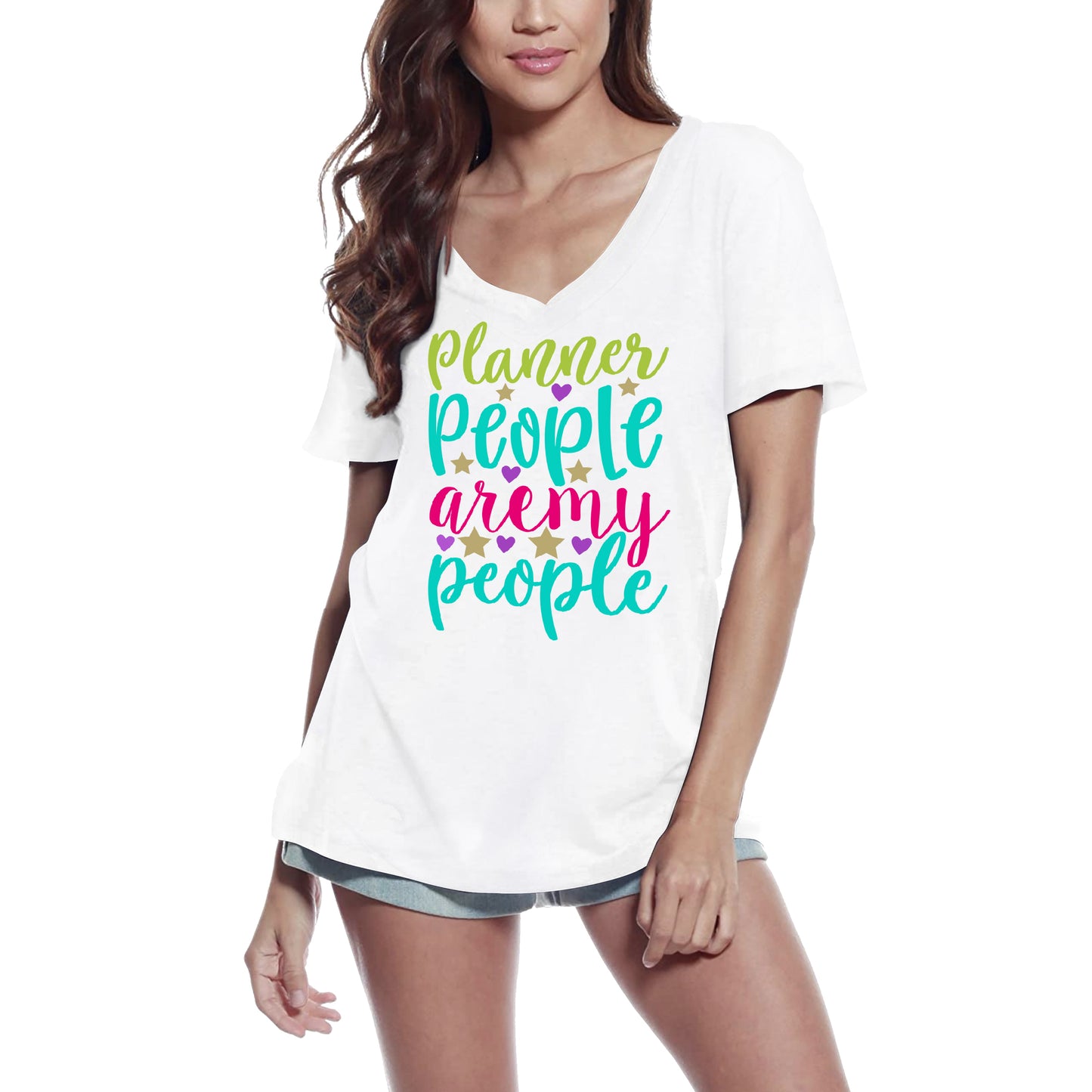 ULTRABASIC Women's T-Shirt Planner People Are My People - Short Sleeve Tee Shirt Tops