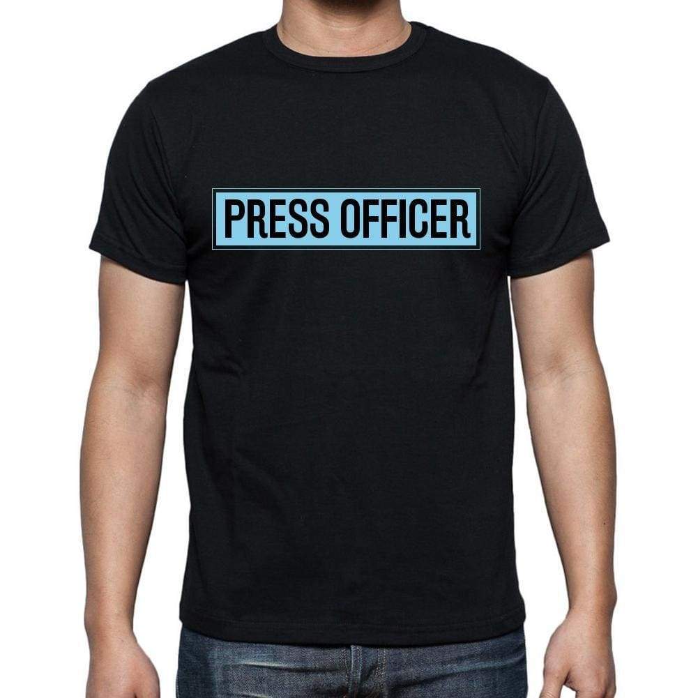 Press Officer T Shirt Mens T-Shirt Occupation S Size Black Cotton - T-Shirt