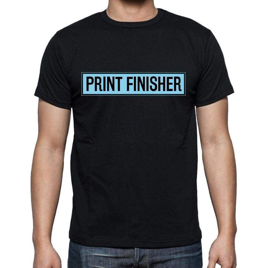 Print Finisher T Shirt Mens T-Shirt Occupation S Size Black Cotton - T-Shirt