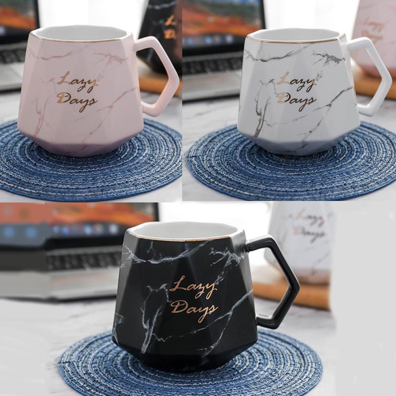 450ml Marble Ceramic Mug Travel Coffee Milk Tea Cups Creative office business large capacity cup