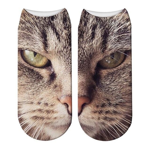 SexeMara New Design 3D Cat Print Women Unisex Christmas Socks Meias Cat Face 3D Printed Female Sock Harajuku Pet Cute Ankle Soc