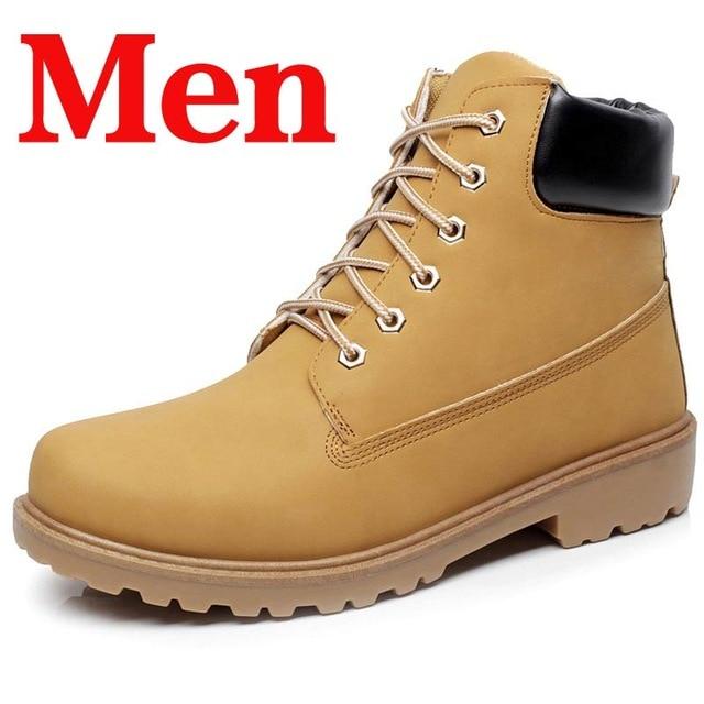 Winter Men Boots PU Outdoor Snow Ankle Boots Male Lace Up Anti-slip Booties British Sneakers Plus Size 46 Zapatos De Hombre-Shoes-Ultrabasic