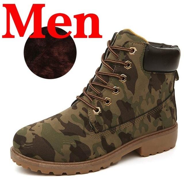 Winter Men Boots PU Outdoor Snow Ankle Boots Male Lace Up Anti-slip Booties British Sneakers Plus Size 46 Zapatos De Hombre-Shoes-Ultrabasic