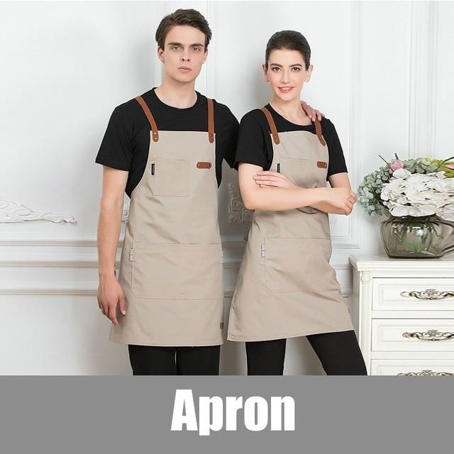 Unisex Fashion Chef Cook Kitchen Apron Coffee Shop Hairdresser Sleeveless Work Uniform Bib Work Clothing Antifouling Aprons-Apron-Ultrabasic