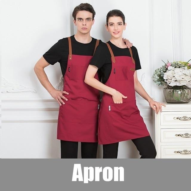 Unisex Fashion Chef Cook Kitchen Apron Coffee Shop Hairdresser Sleeveless Work Uniform Bib Work Clothing Antifouling Aprons-Apron-Ultrabasic