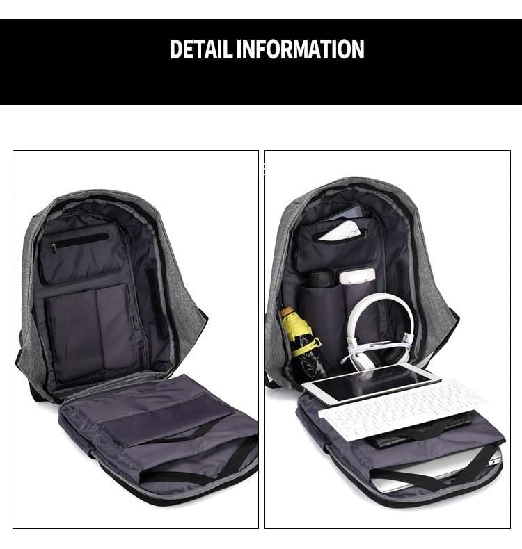 Anti-theft Bag Men Laptop Rucksack Travel Backpack Women Large Capacity Business USB Charge College Student School Shoulder Bags-Bag-Ultrabasic