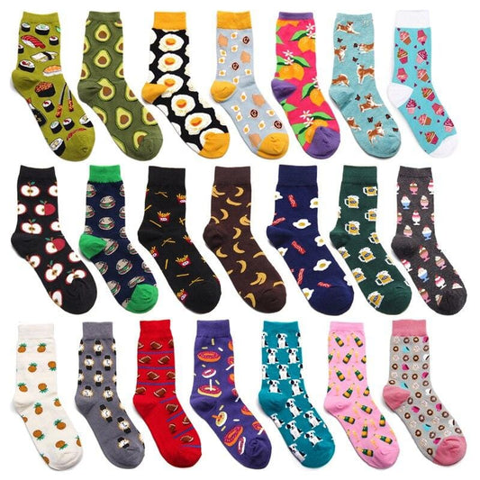 Chaussettes longues pour femmes, couleur verte, dessin animé, restauration des anciennes voies, vent coréen en cartouche de fleurs, chaussures de Skate, tendance printemps été